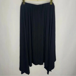 Lane Bryant Skirt Black Shark Bite Elastic Waist Pull on